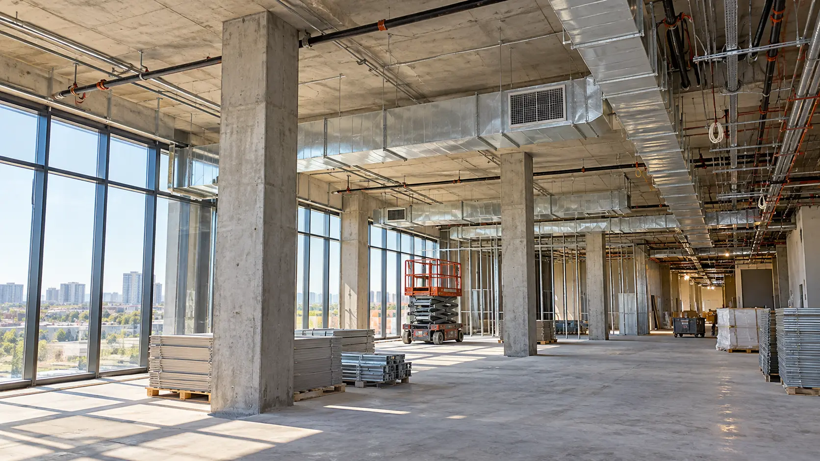 Raw commercial construction field capture before BIM comparison